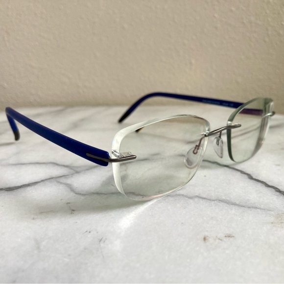 Silhouette Eyeglasses 5379 60 6063, 17-135, Blue, Made in Austria No Case. - Picture 2 of 8